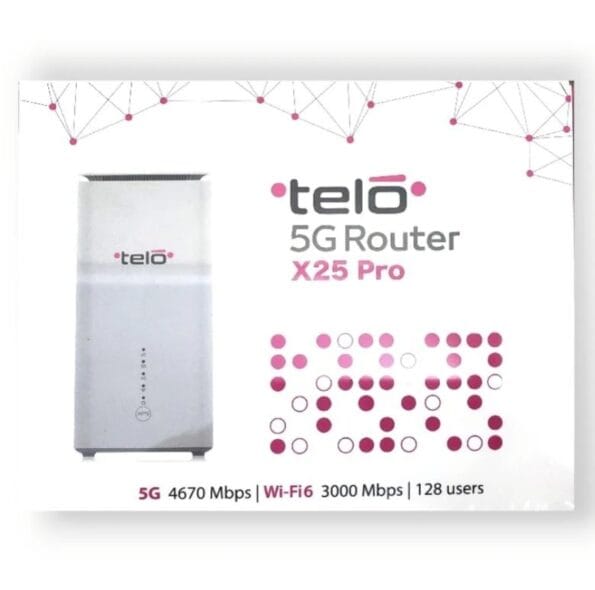 ⁦تيلو - X25 Pro راوتر منزلى 5G بسرعة 3000 ميجا وسرعة تنزيل البيانات في الثانية 4670 - WF6 ابيض⁩ - الصورة ⁦2⁩